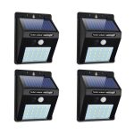 Lampă cu senzor de mișcare solar FourKings 4 x 20 LED