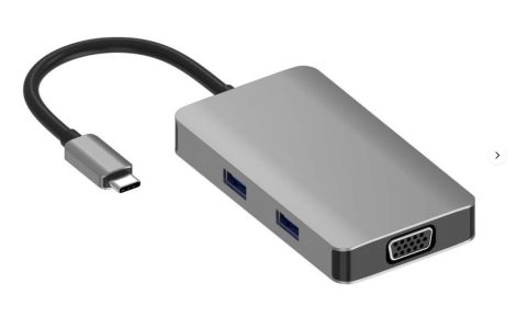 Qhou USB C -> USB 3.0, USB 2.0, VGA, card SD și TF, convertor HDTV